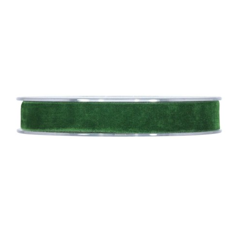 NASTRO MM15X7MT DOUBLE VELVET VERDE SCURO